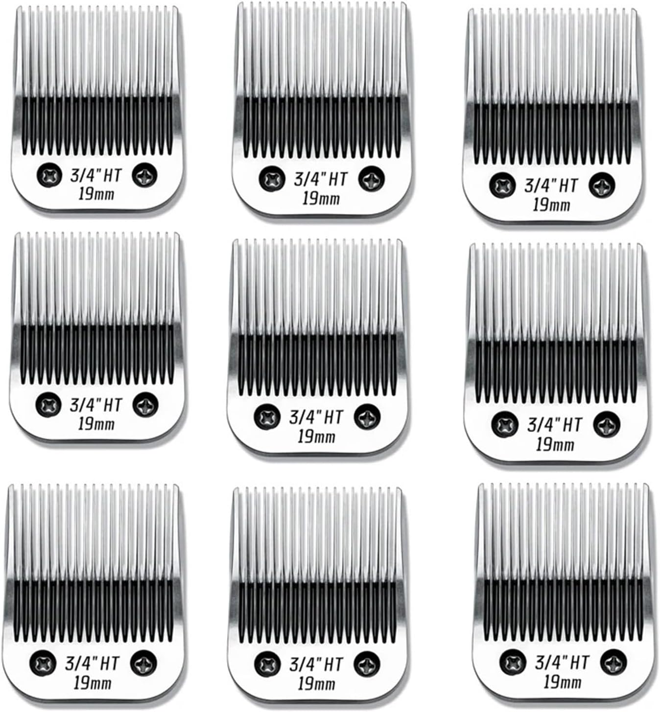 3/4" HT Detachable Pet Grooming Clipper Ceramic Blade,Compatible For Andis,Compatible For Oster,A5,Dog Cat Clippers,Cut Length 3/4 "（19mm）(9pcs)
