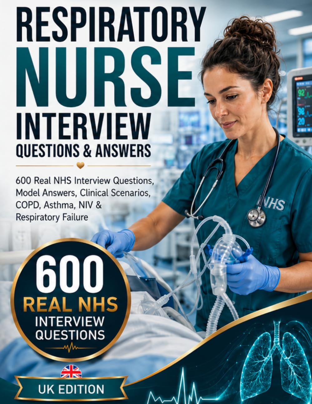 RESPIRATORY NURSE INTERVIEW QUESTIONS & ANSWERS: 600 Real NHS Interview Questions, Model Answers, Clinical Scenarios, COPD, Asthma, NIV and ... (Nursing Interview & Clinical Mastery Series)