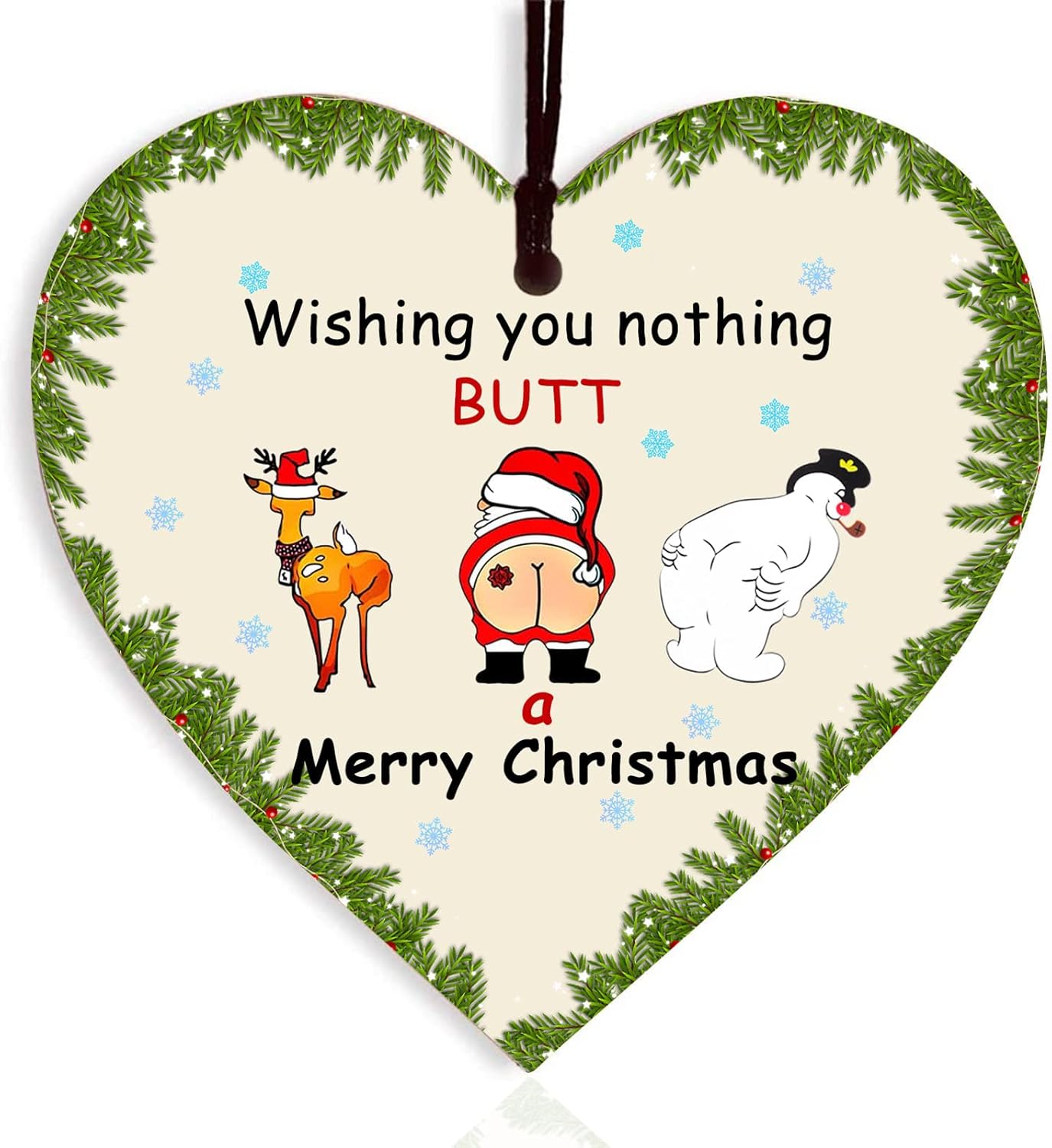 Aidi Funny Christmas Ornament, Naughty Santa, Deer, Snowman Christmas