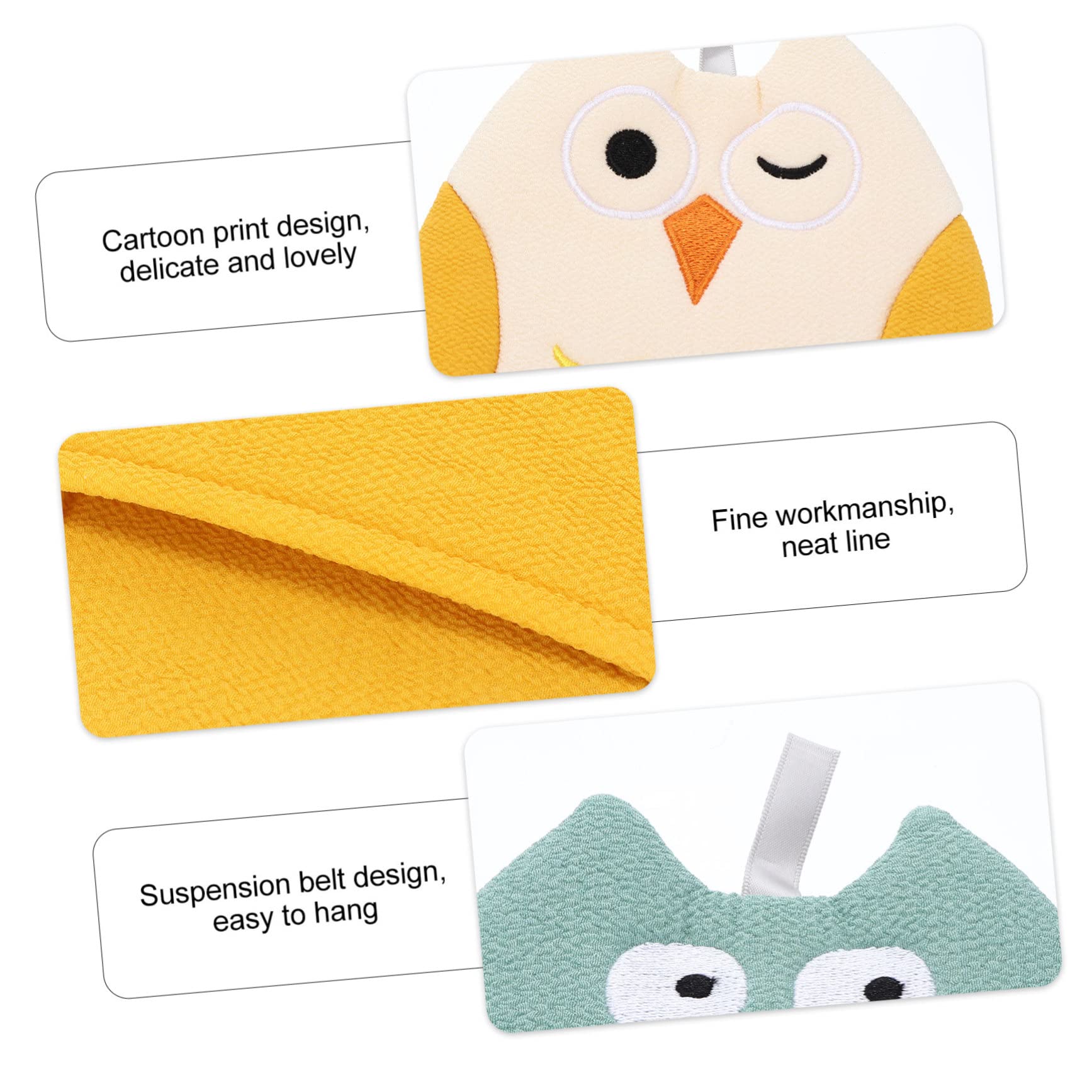 Healvian 10pièces De Bain Éponge Pour Garçon Fille Serviettes De Cartoon Owl Owl Douceur Et Confort Pour Bain Des Bébés