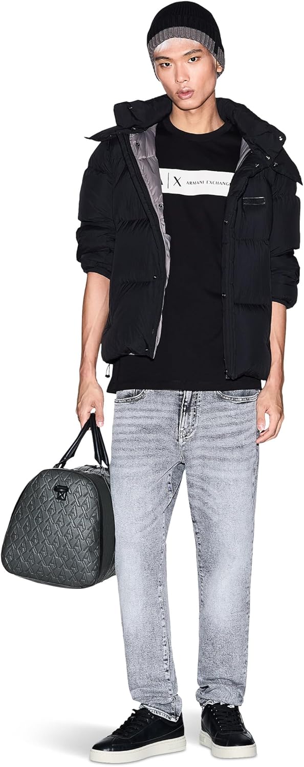 Armani Exchange Mens Rectangle Logo Tee - Image 5