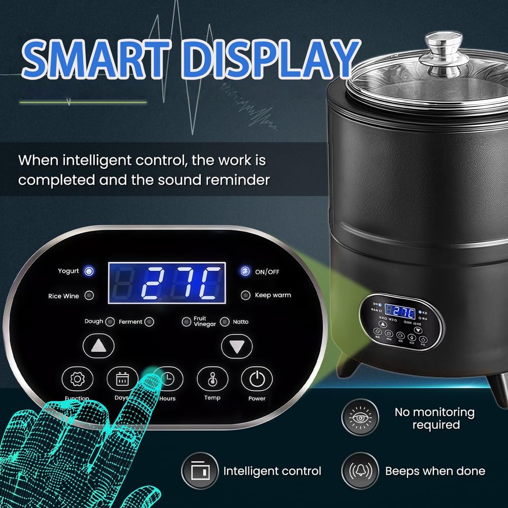 Máquina de fermentación comercial con control de tiempo y temperatura para hacer yogur, ajo, natto y vinagre