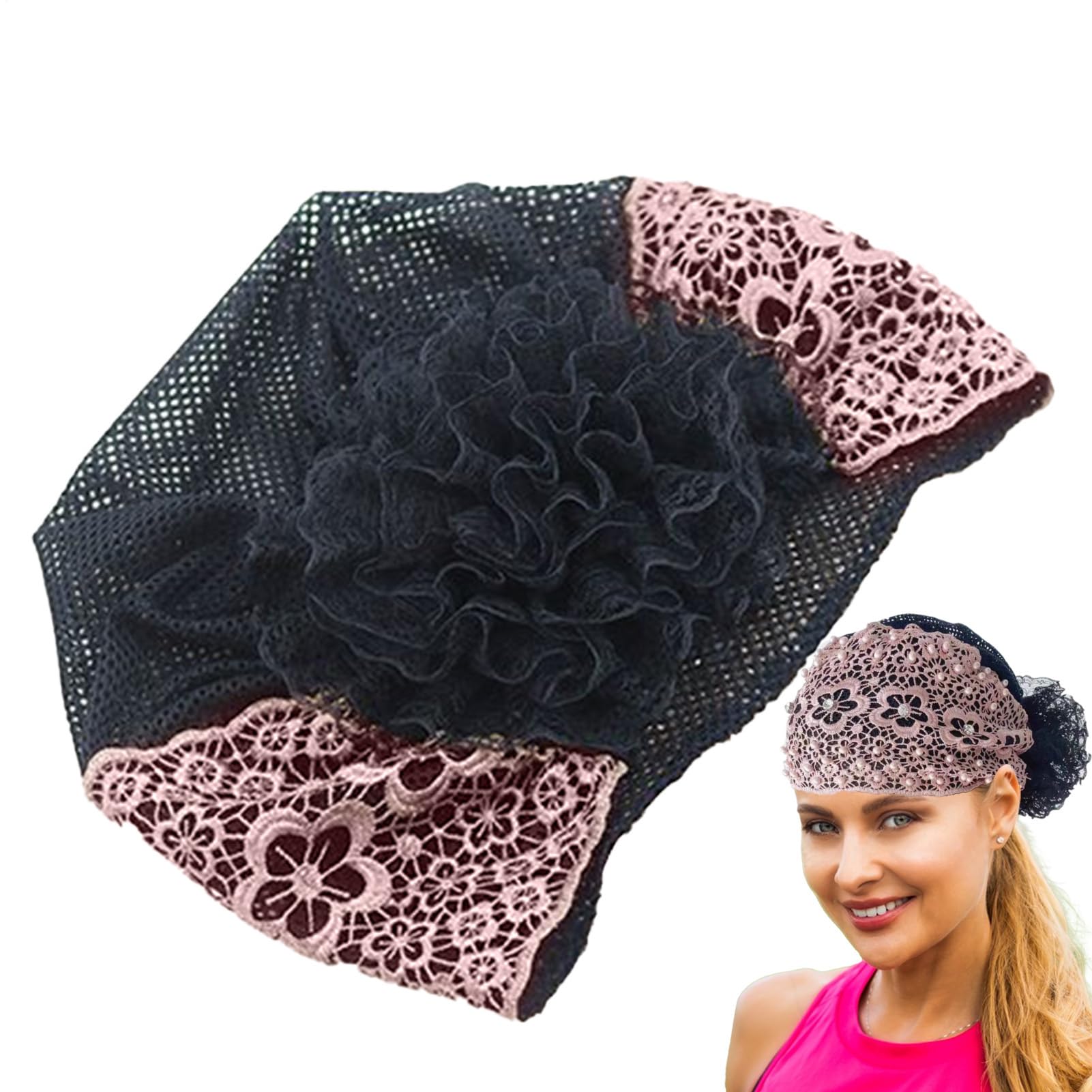 Fascia in pizzo, fasce in pizzo per le donne |Fascia floreale in perline