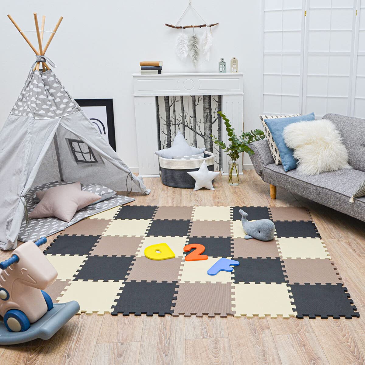 LittleTom Van Dag Één: 27-delige Baby Puzzel Speelma   30x30 Eva Schuim Kruipmat Vloermat Speeltapijt Kind 1082683127
