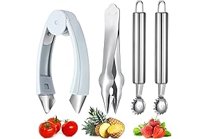 4 Piece Strawberry, Tomato & Pineapple Corer Set