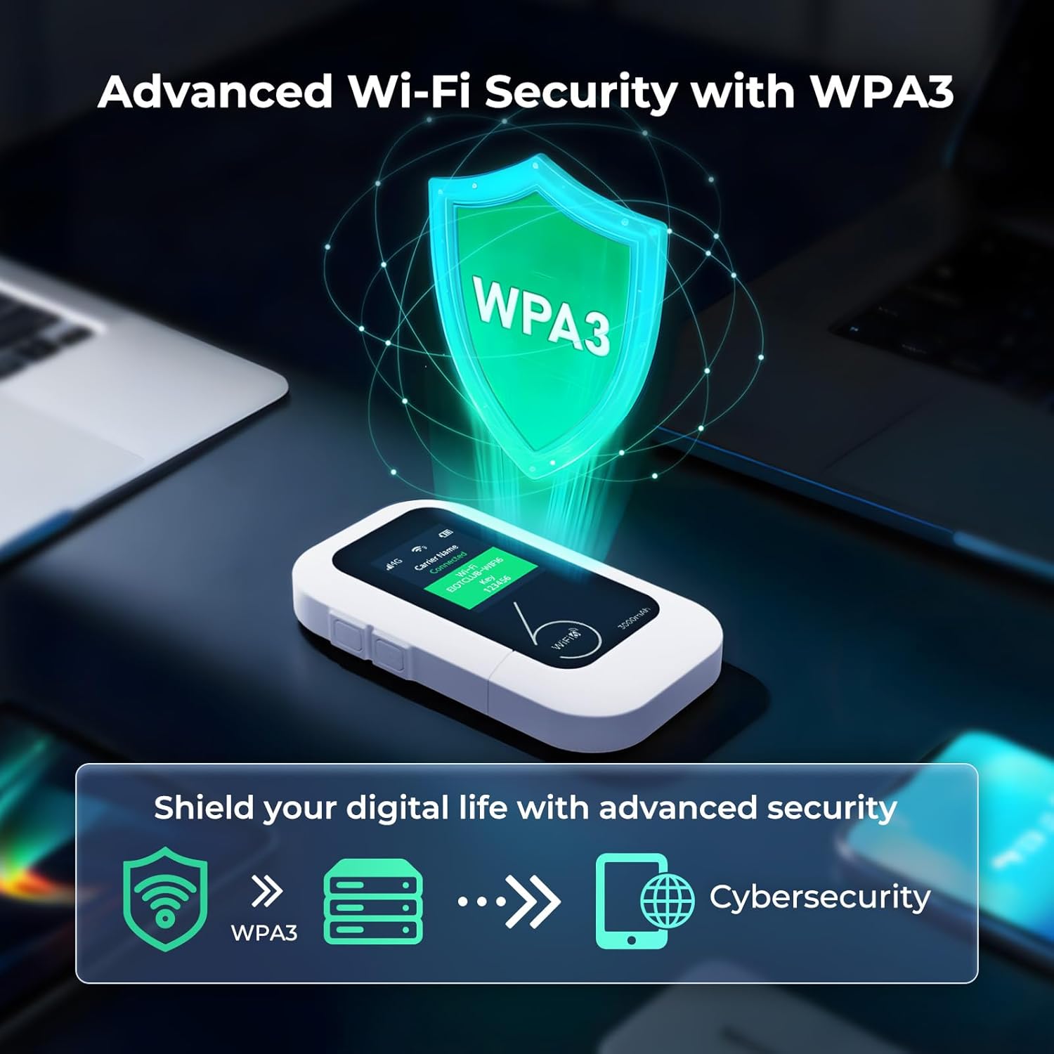 EIOTCLUB 4G LTE Portable WiFi Hotspot, Mobile Internet Pay-as-You-Go Plan | No Contract, 1GB Trial Data, 10 Device Connections, 3000mAh Battery, Pocket WiFi for Travel, Home, Car, RV, Camping(US Only)
