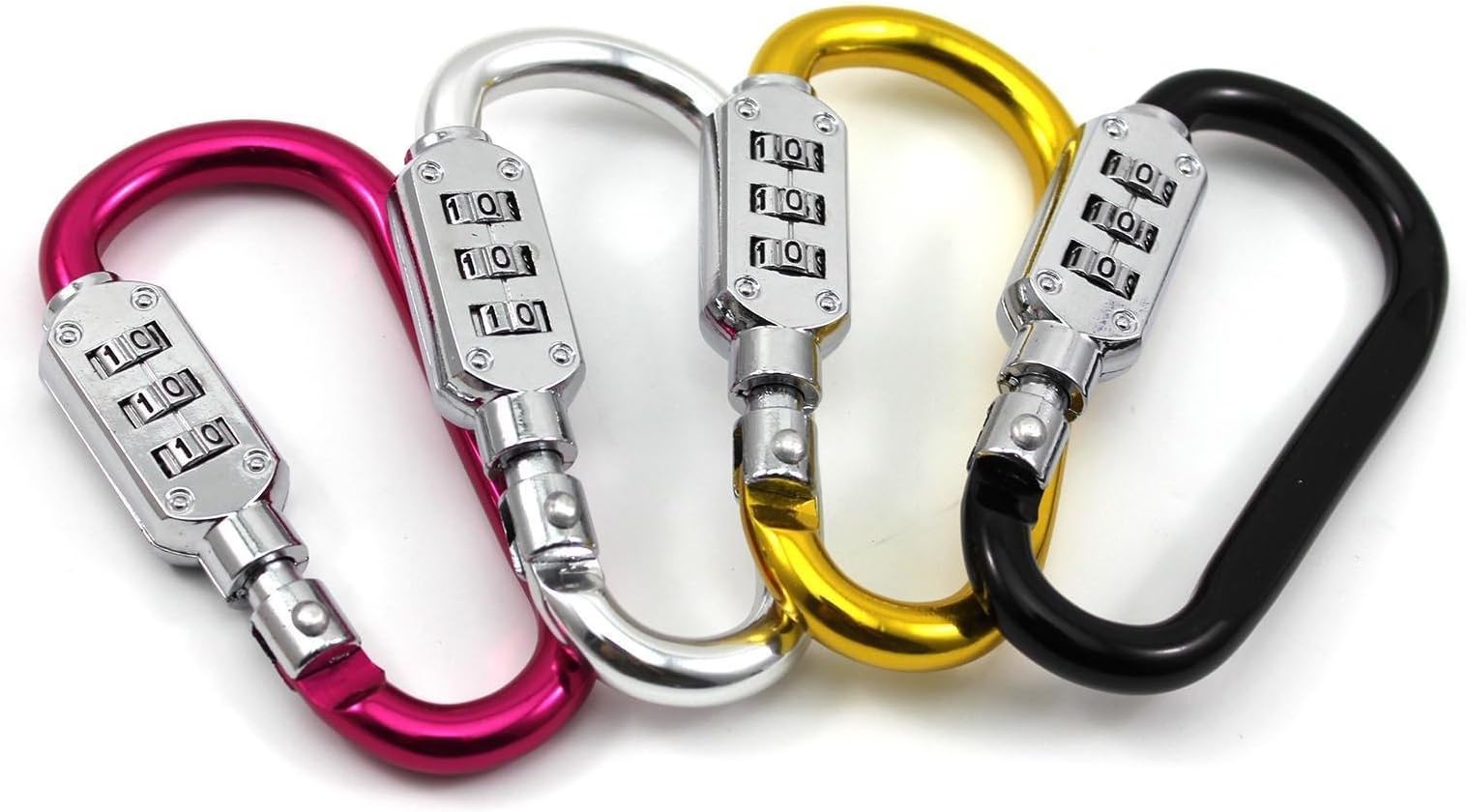 Small Portable Bag Suitcase Luggage Security Carabiner Lock Password Padlock