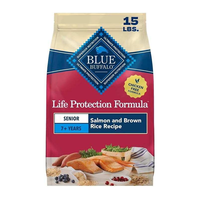Ração Seca para Cães Idosos Blue Buffalo Life Protection Formula Salmon Senior 7+, 6,8 kg