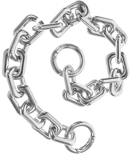 KESYOO Cadena de repuesto para bolsa de plata, correa gruesa para bolsa, bolsa corta, asa con langosta DIY bolso correa de cadena de hombro