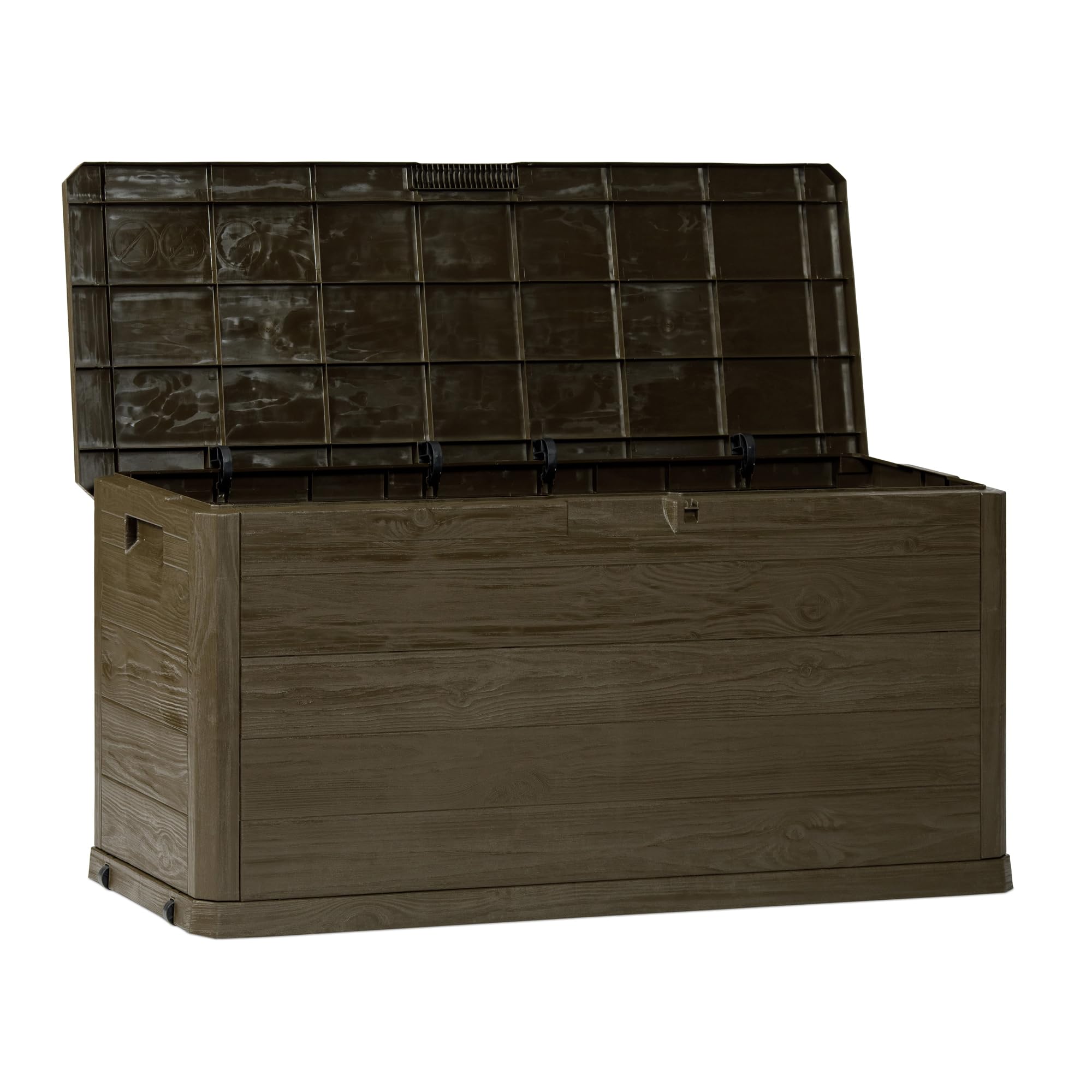 Toomax Multibox Woody's Baule 280L 117x45x56h cm Portaoggetti Giardino Marrone Effetto Legno Resistente UV