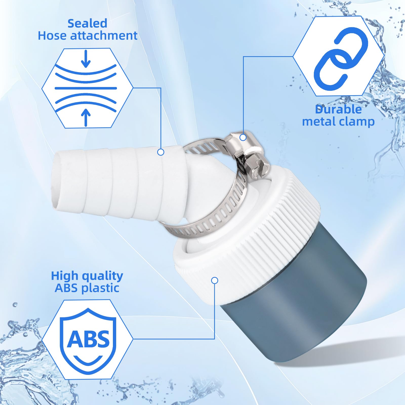 Rura przyłączeniowa do odpływu pralki, adapter odpływu pralki, przyłącze węża do zmywarki, wąż z wejściem 18-24 mm i wyjściem 40 mm, do pralki rodzinnej, zmywarki