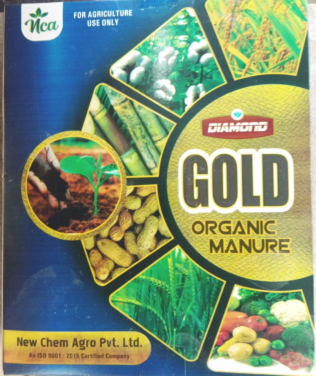 Diamond Gold ORGANIC MANURE (500GM PACK) For agriculture use and home plants gardening use in flower ports and fields-image-2