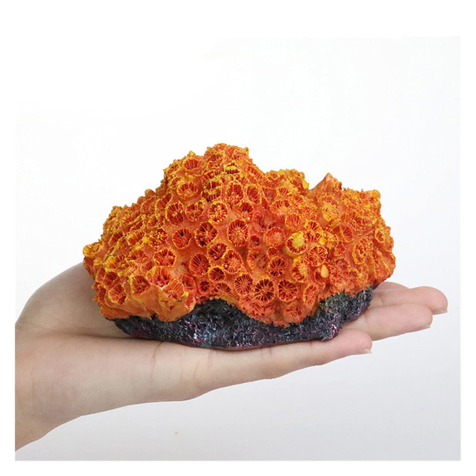1 PC Simulación Falso Arrecife de Coral Girasol Planta Artificial Acuario Ornamento Resina Peces Tanque de jardinería decoración