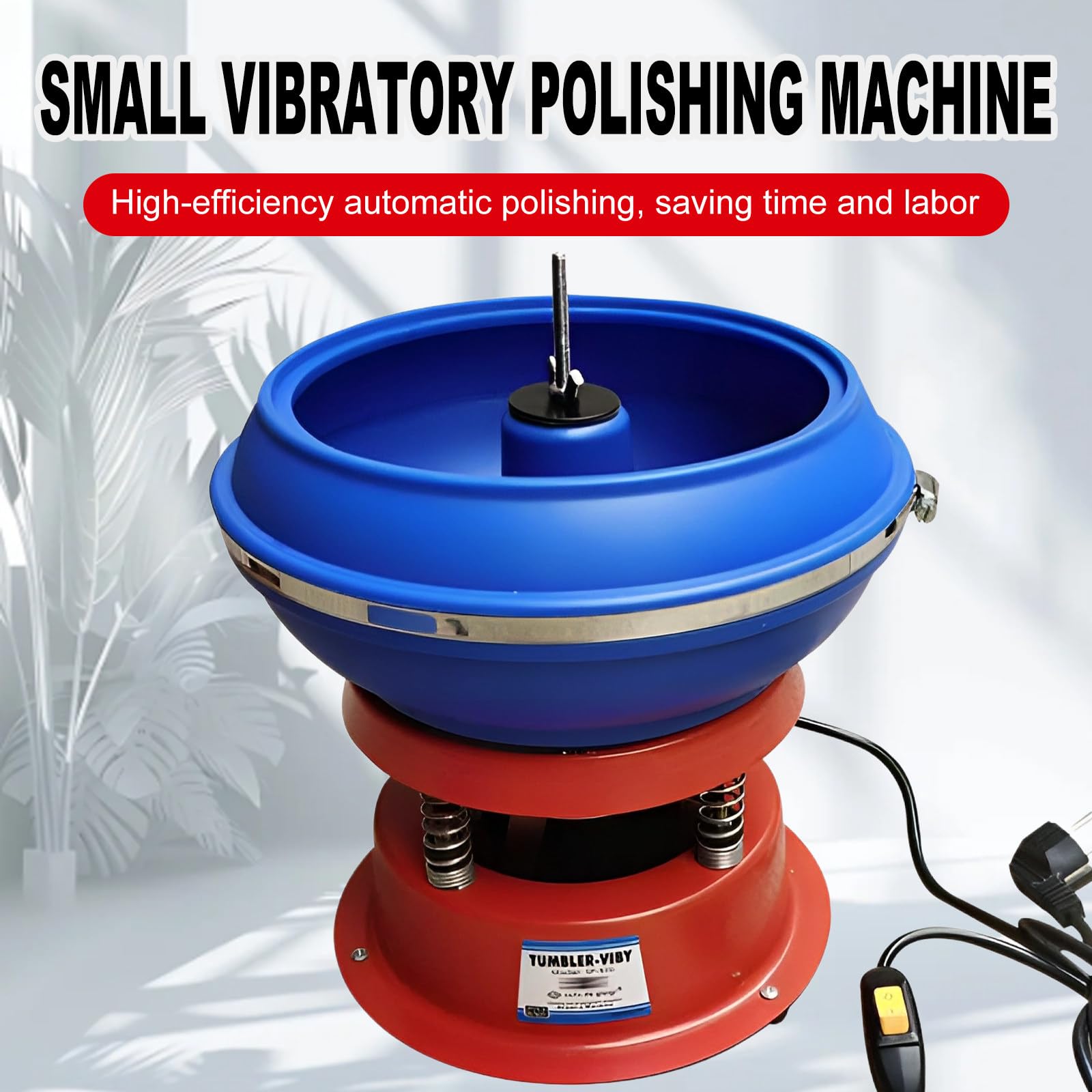 Pulidora vibratoria para pulir joyas y metal, desbarbado y pulido en metal y manualidades