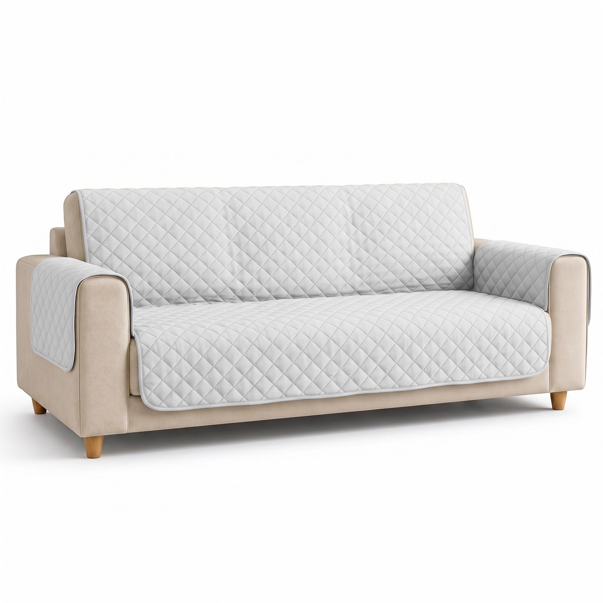 Martina Home - Funda Sofá 4 Plazas XL Gris/Antracita Dual - Cubre Sofá Acolchado Reversible Bicolor - Protector de Sofa Suave y Resistente - Ideal Mascotas y Niños - Protección Manchas y Arañazos