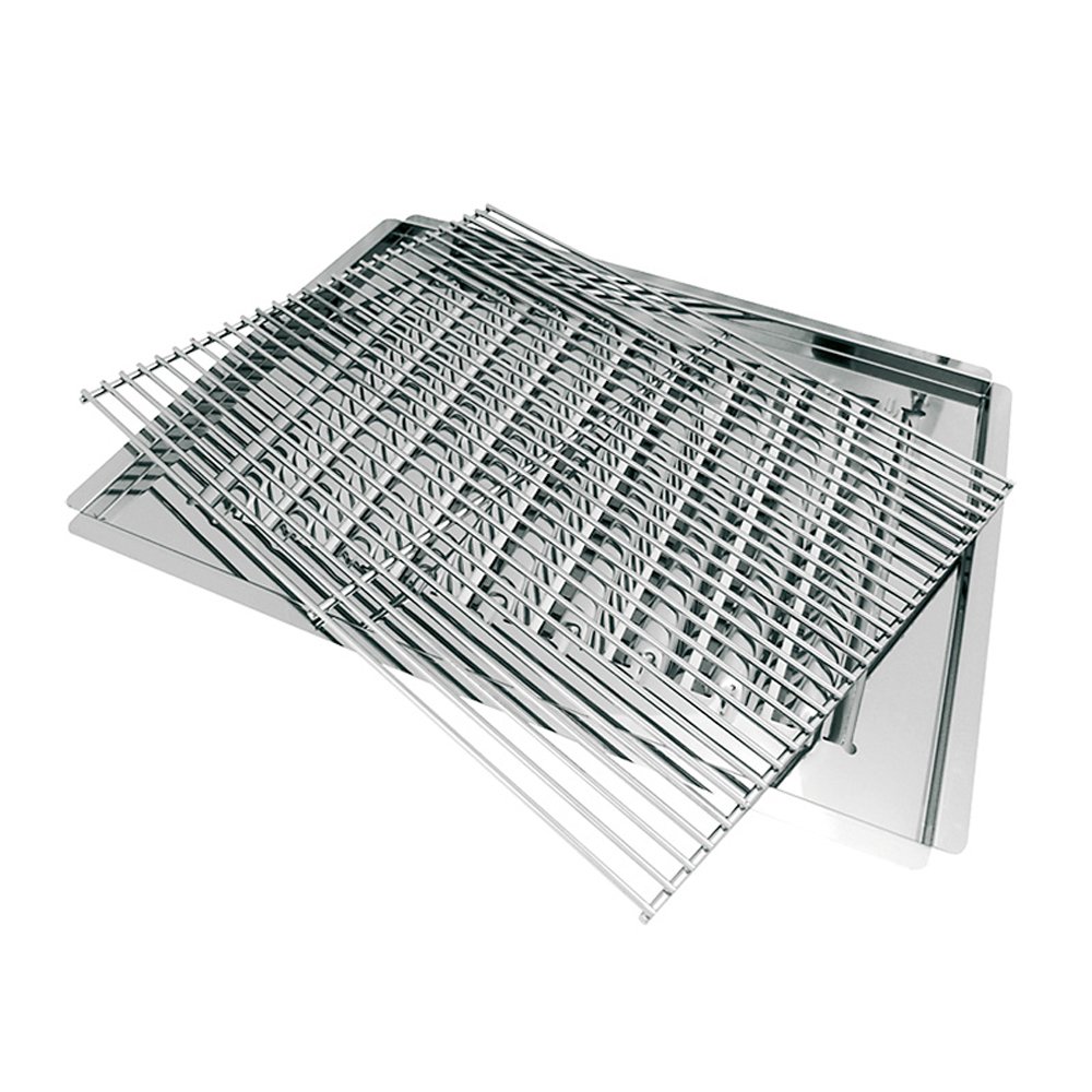 Activa Grillrost, Brennerabdeckung und Fettauffangschale, Silber