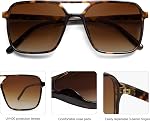 SOJOS Trendy Aviator Lunettes de soleil rétro carrées pour hommes femmes UV400 Lunettes de soleil mignonnes pour femmes SJ2327