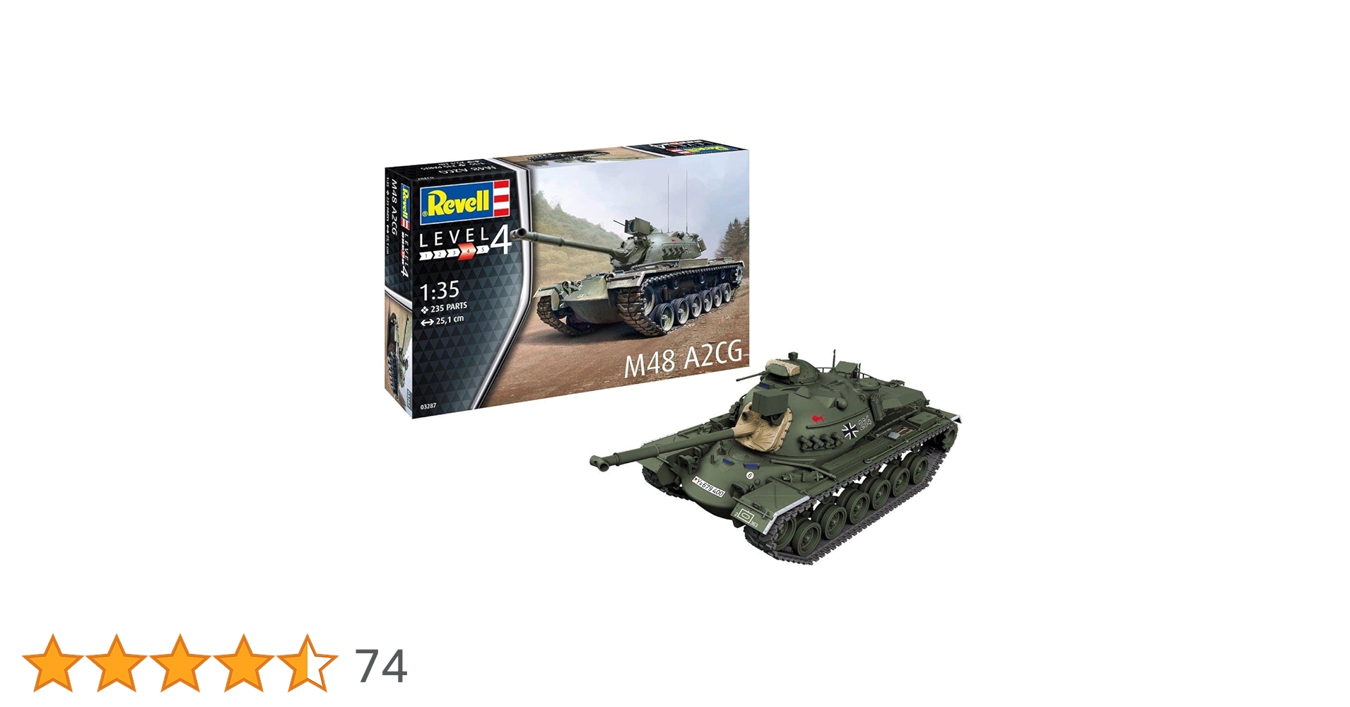 Amazon | ドイツレベル 1/35 アメリカ陸軍 M48 A2CG プラモデル 03287