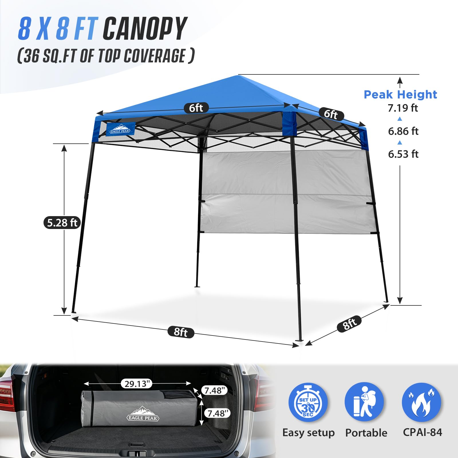 ABCCANOPY Pare-soleil d'auvent instantané pour auvent escamotable à ABCCANOPY Pare-soleil d'auvent instantané pour auvent escamotable à