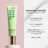 Vista 5 de Milani Imprimación facial para maquillaje – Erase Base Primer de Control de Imperfecciones con 2% de ácido salicílico para ayudar a controlar