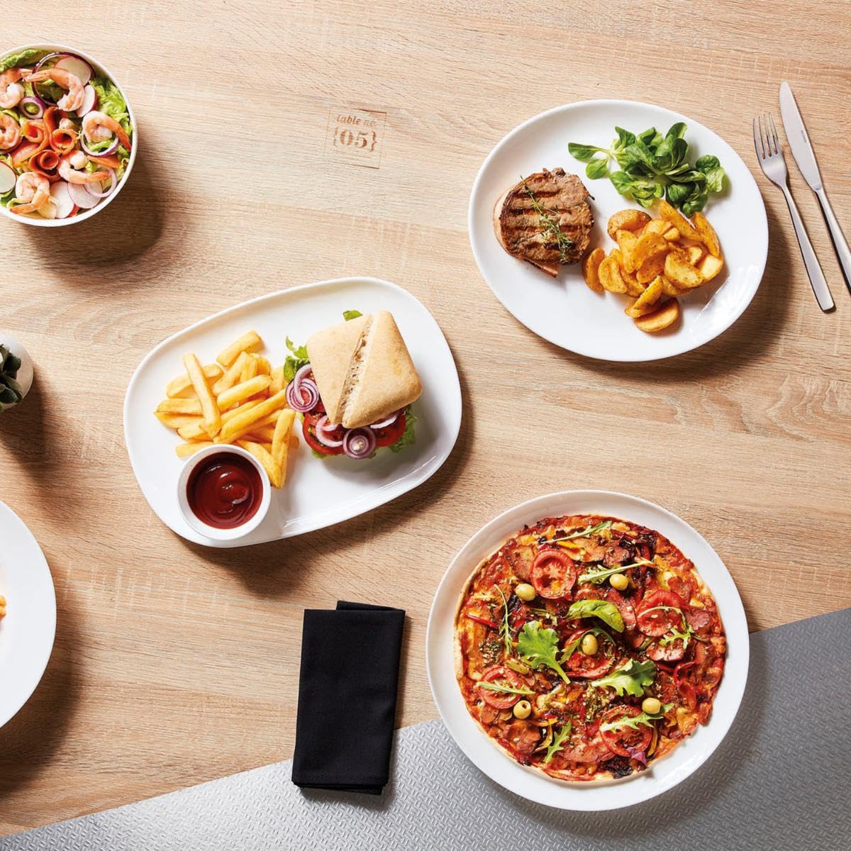 Amazon.co.jp: アルコロック ピザ皿 エボリューション ホワイト ピザ