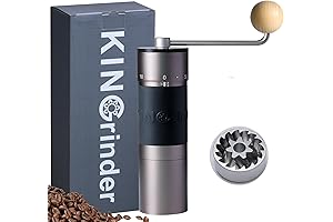 KINGrinder K6 Manual Hand Coffee Grinder with Bent Handle: The Ultimate Coffee Grinding Masterpiece