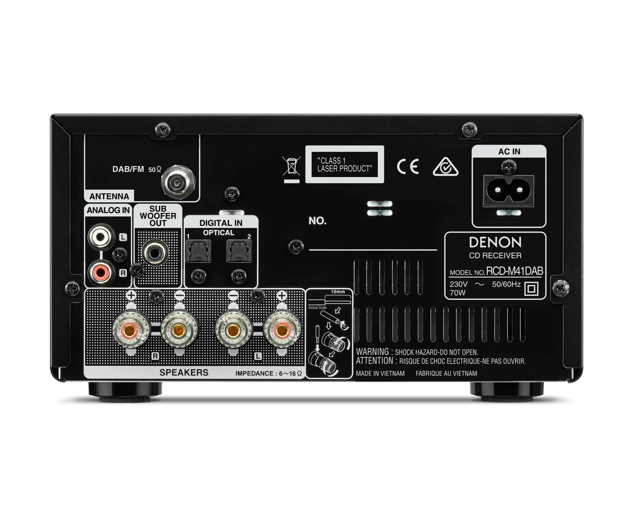 Denon D-M41DAB DAB&plus - Ricevitore HiFi con Bluetooth, colore: Nero
