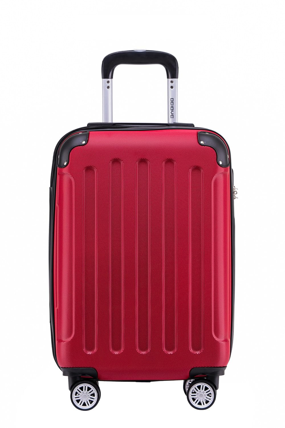 BEIBYE- Hartschalenkoffer Koffer Trolley Rollkoffer Reisekoffer Zahlenschloß 4 Zwilings-Rollen (Chillired, Small-55cm)