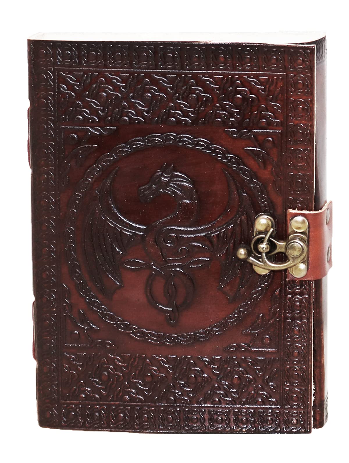 18 cm dragon Leather Blank grimoire leather journal book of shadows spell book leather diary journal notebook sketchbook for artists