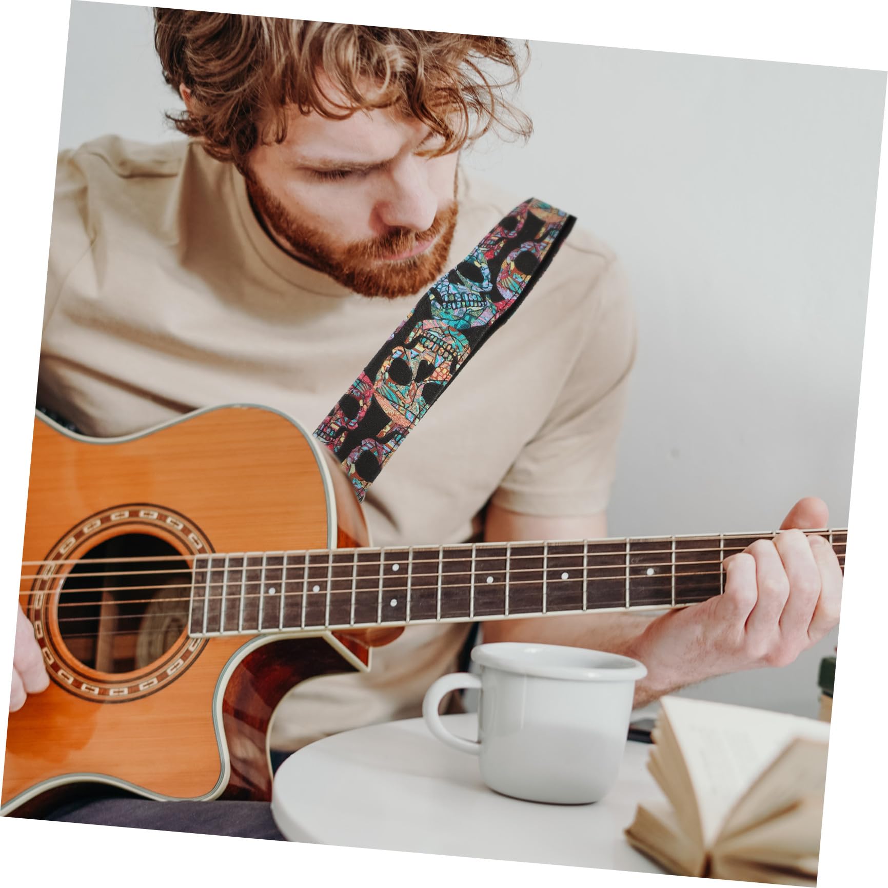 ibasenice 3piezas Correa De Guitarra Diseño Exagerado Cómoda y Ligera Para Actuaciones Al Aire y Músicos Accesorio Para Guitarra Acústica y Eléctrica
