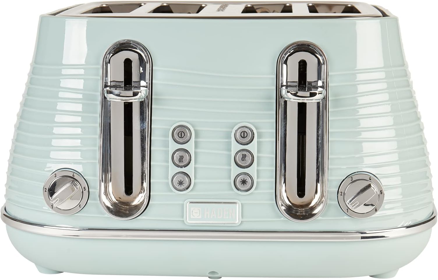 Haden Devon Eucalyptus 4 Slice Toaster - 6 Browning Settings, 4 Slice Toaster with Wide Slots, Toaster 4 Slice with Defrost, Reheat And Cancel Settings