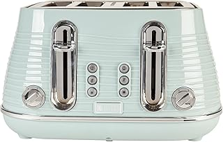Haden Devon Eucalyptus 4 Slice Toaster - 6 Browning Settings, 4 Slice Toaster with Wide Slots, Toaster 4 Slice with Defrost, Reheat And Cancel Settings