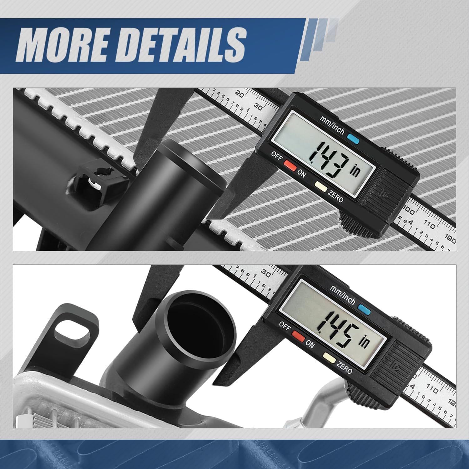 Auto Dynasty DPI 2694 Aluminum Core Radiator Replacement with TOC Compatible with Mazda RX-8 2004 2005 2006 2007 2008, 1-Row, 1-3/8" Inlet/Outlet