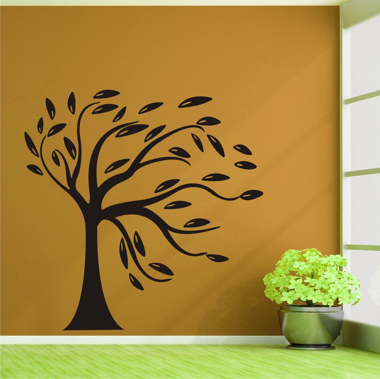 Awesome Tree Black Wall Decal and Sticker Size(59 * 59) cm Amazon.in
