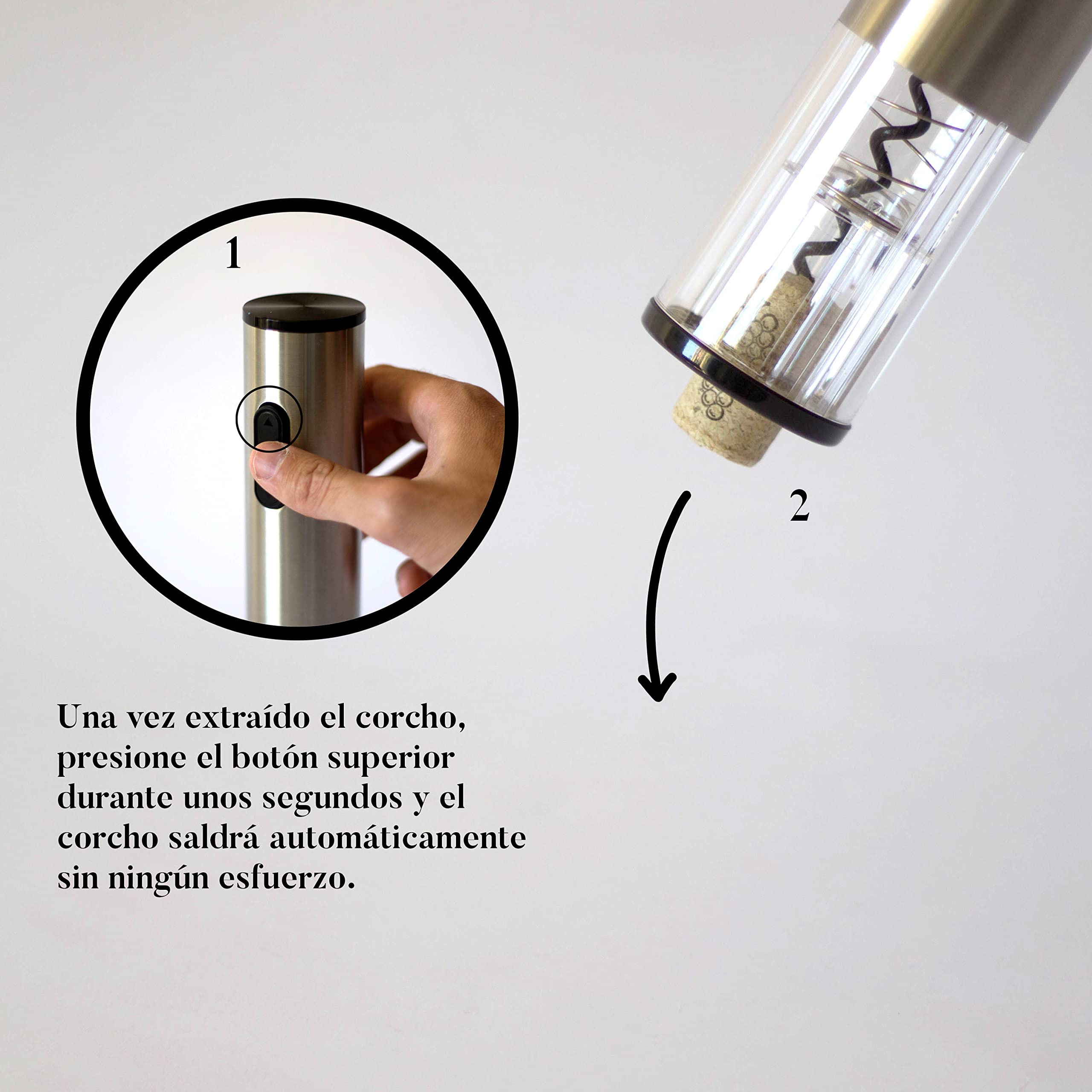 Sacacorchos eléctrico con corta cápsulas - regalos originales