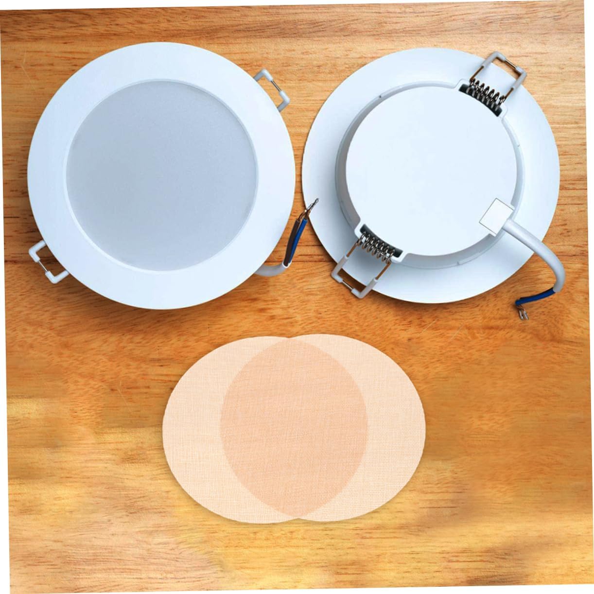 2pcs Boy Girl-safe Anti-dazzling Fabric Lampshade Diffuser for Ceiling Lights Gentle Lighting Covers for Nursery and Bedroom High-temperature Resistant Easy to Install