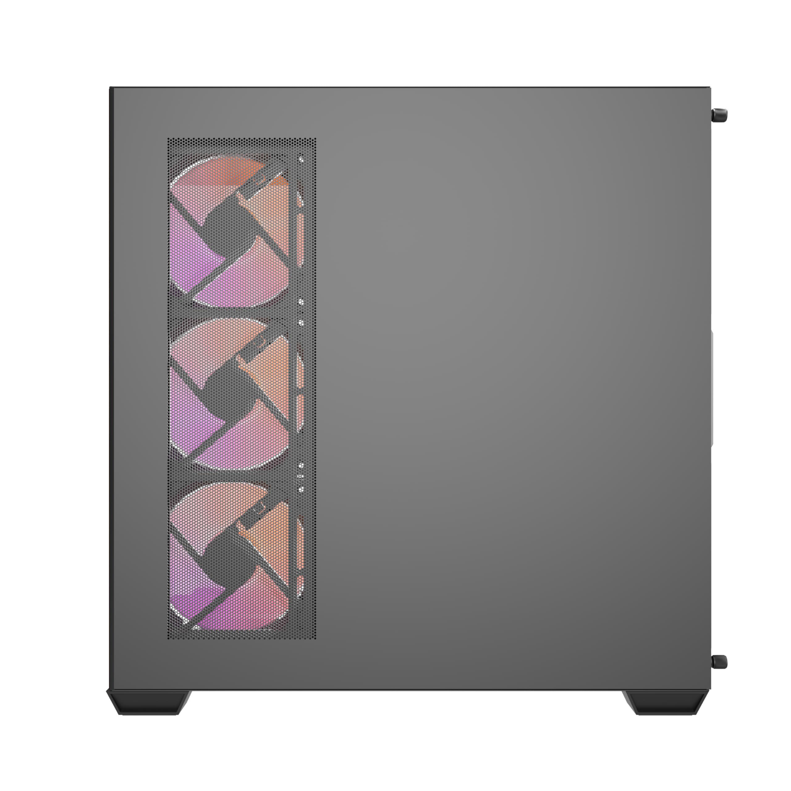 DarkFlash DS900W Caja PC Gaming ATX Cristal Templado Diseño Madera | Panel Lateral y Frontal Cristal Templado, 4 Ventiladores ARGB, USB-C