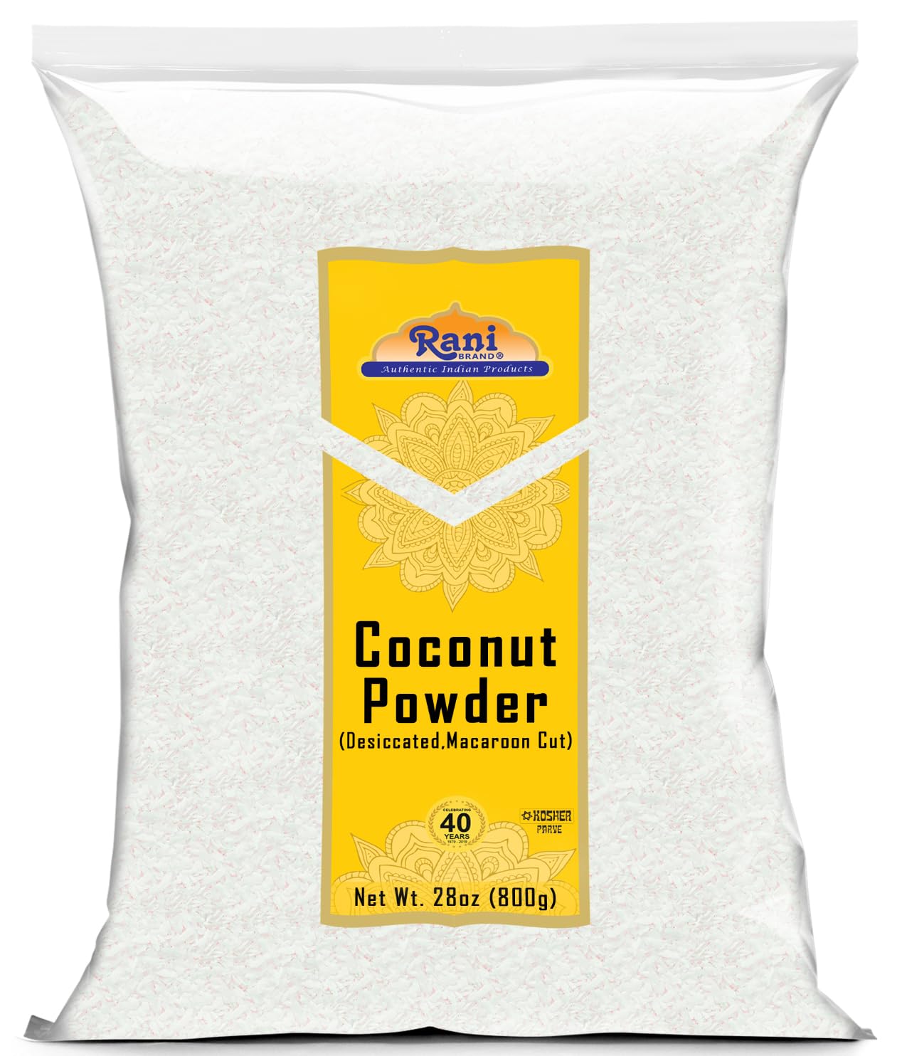 Rani Coconut Fine Powder (Desiccated, Macaroon Cut) 28oz (800g) Raw (uncooked, unsweetened) ~ All Natural | Vegan | Gluten Friendly