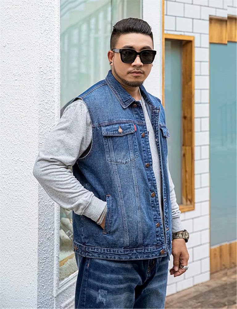 Amazon | [Tenflow] デニムベスト ベスト メンズ 大きいサイズ お兄系