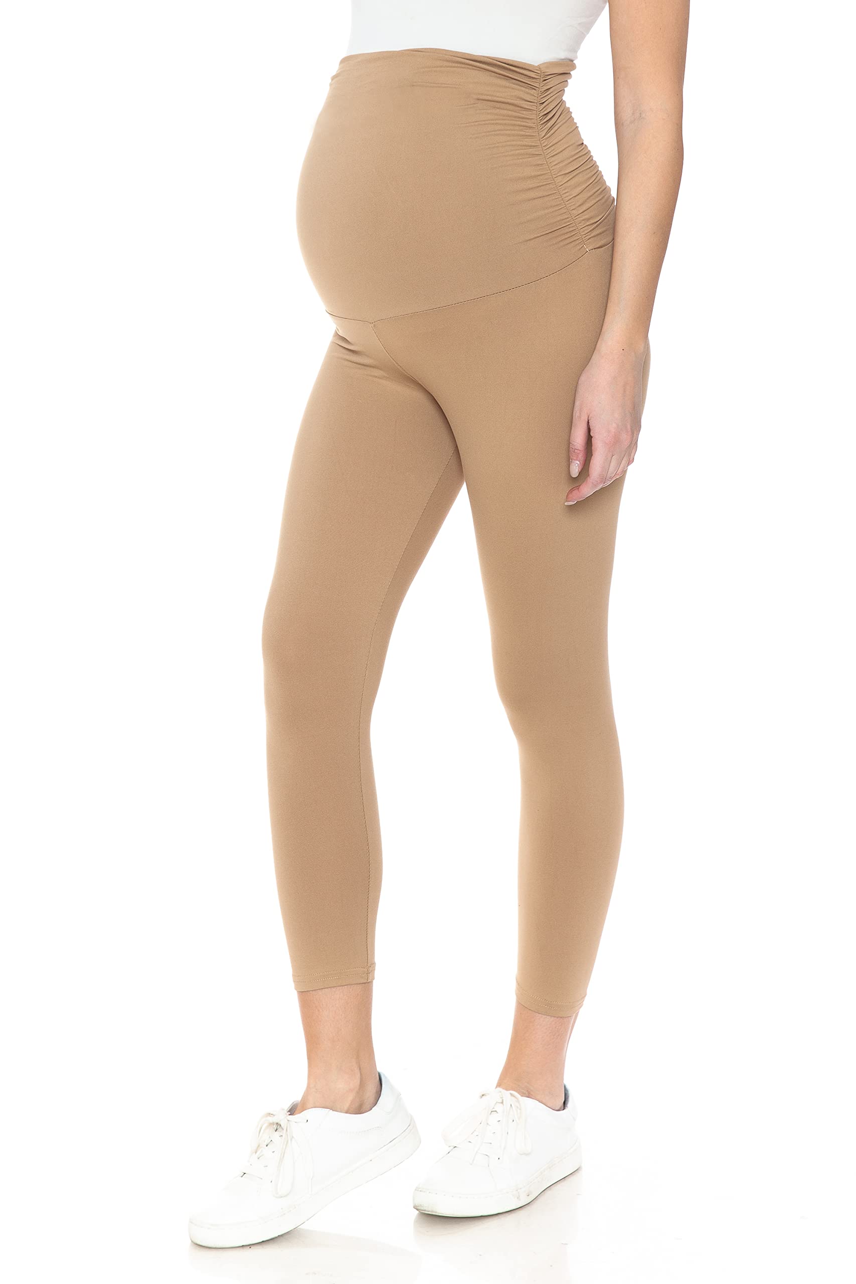 Leggings Depot Maternity Leggings Tights Medias de Maternidad, Caqui, 2X US para Mujer