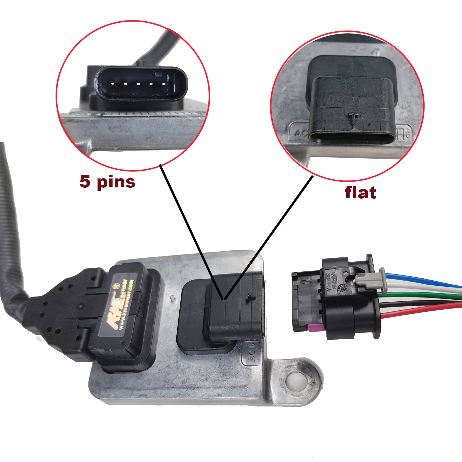 Nono　青梅 5kg Cardoctor 5pins Nitrogen Oxide Sensor NOX Sensor Connect Harness