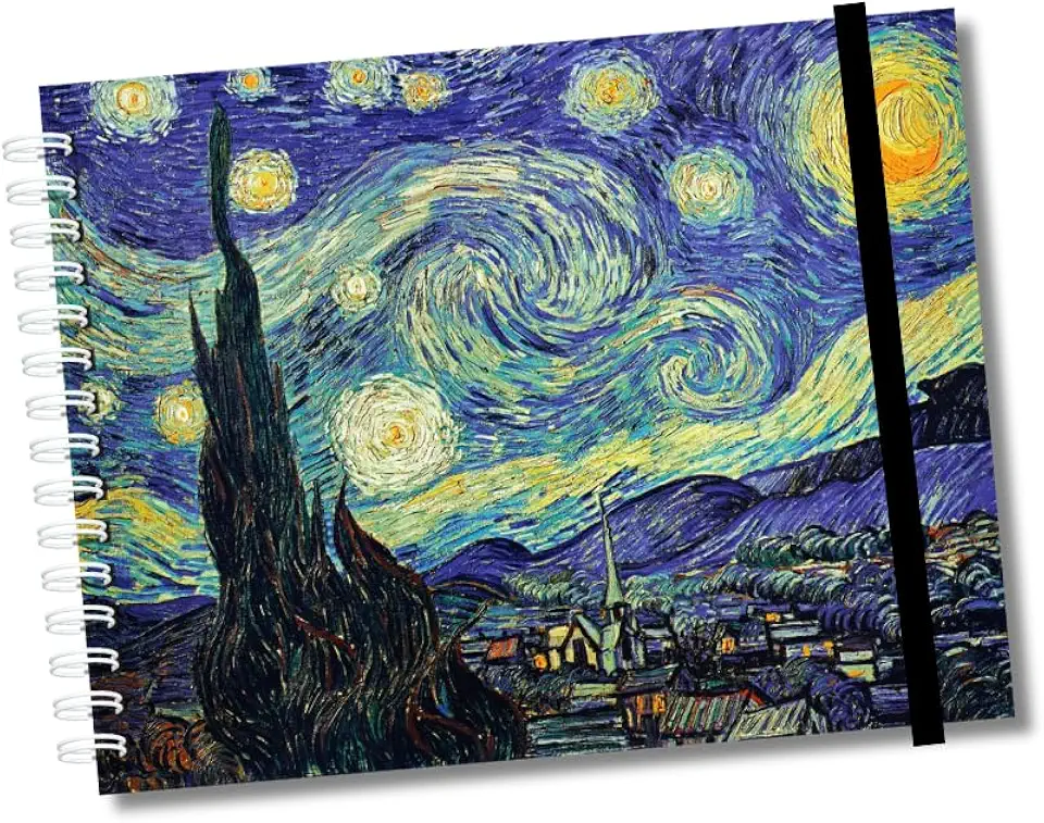 Sketchbook Capa Dura Desenho E Aquarela papel offset 180g Temas artistas (MODELO 1)