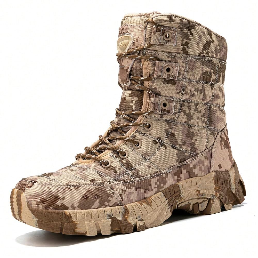 Womens Camouflage Hunting and Hiking Boots Lightweight Tactical Outdoor Boots for Hiking Camping Work Trail Trekking Desert Wear