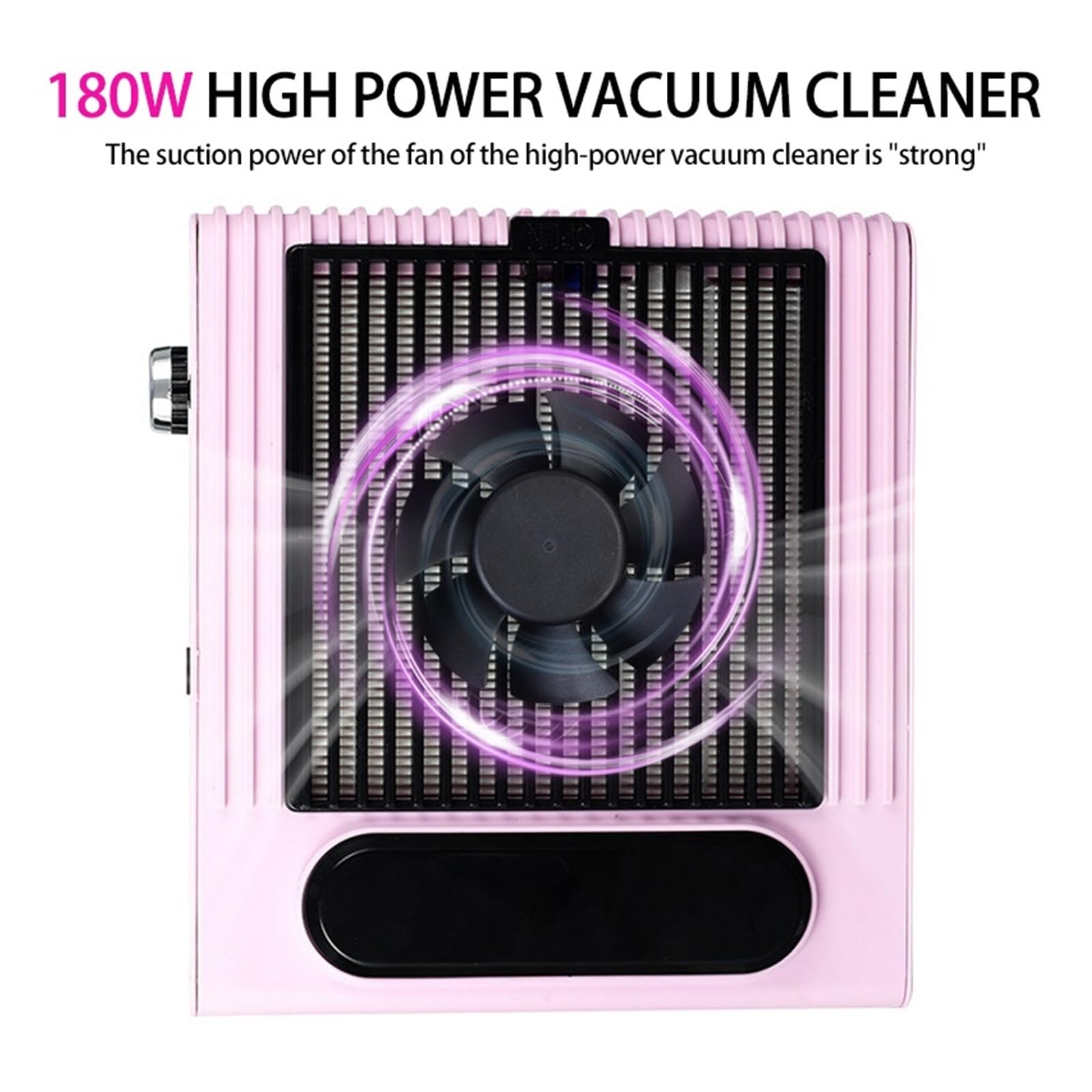 Aspiratore Unghie, Aspirapolvere for polvere for unghie regolabile con velocità del da 80 W con filtro riciclabile for macchina for manicure Forte la(80W White)