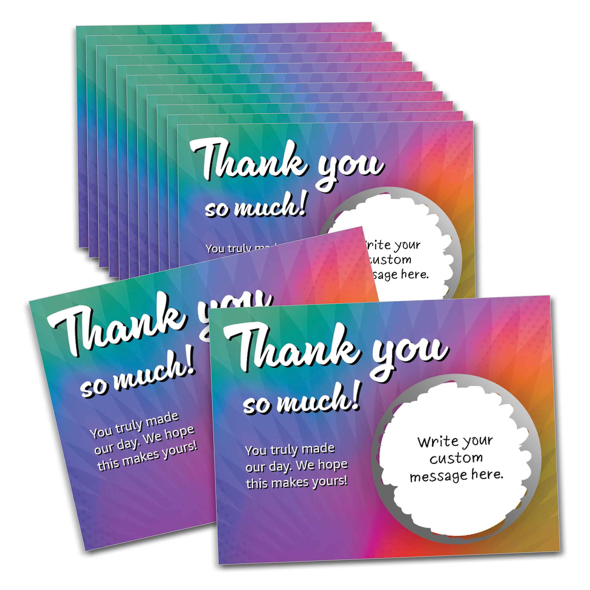 My Scratch Offs Small Business Thank you Promotion DIY Make Your Own Scratch Offs 20 Pack 3x4 Cards &amp; Stickers Multicolor