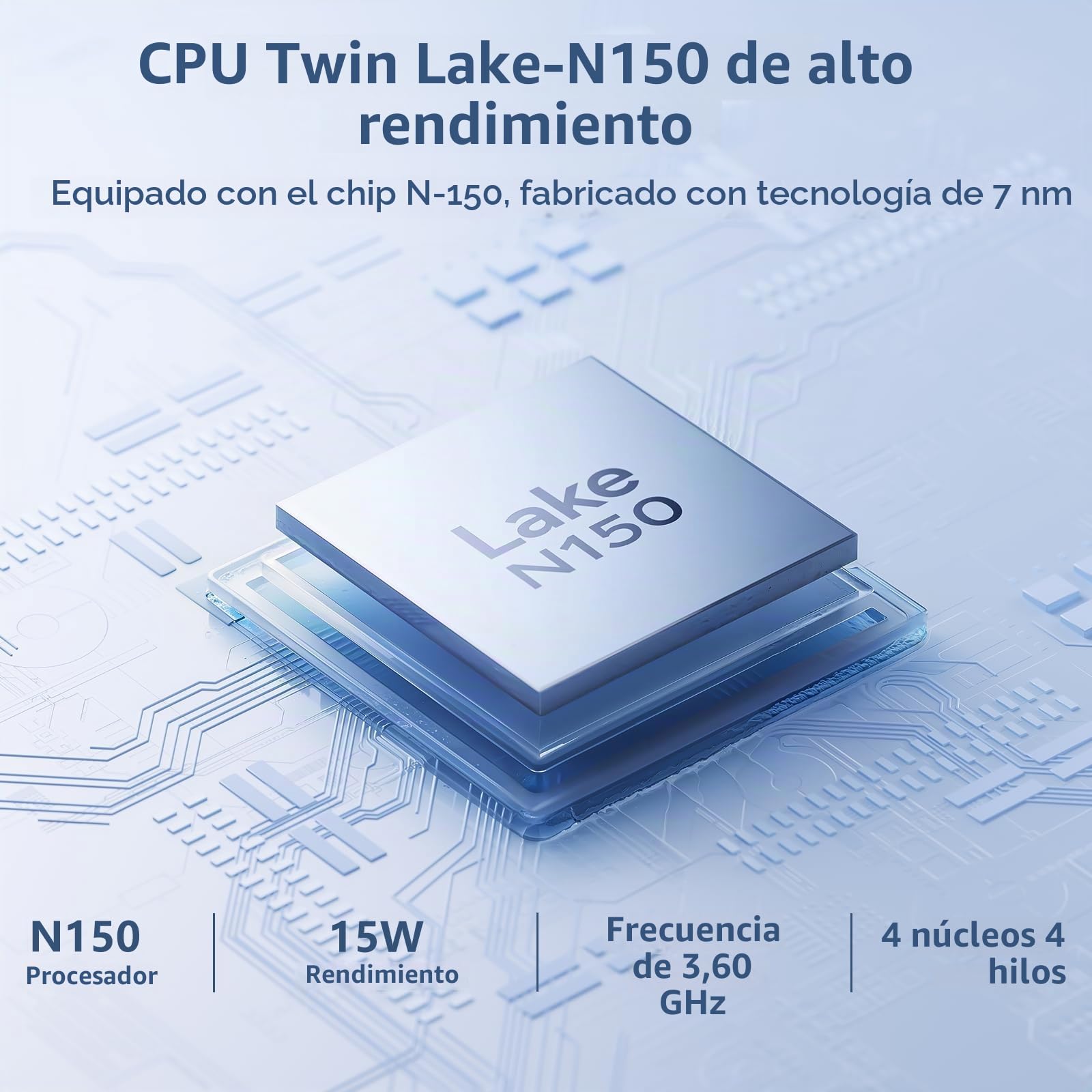 Ordenador Portátil 15,6 Pulgadas con Celeron N150 Procesador, Win 11 PC Portátil 16GB RAM DDR4 SSD 512GB, Laptop 1080P FHD IPS Desbloqueo Huellas Dactilares/Teclado Retroiluminado Computadora Portatil