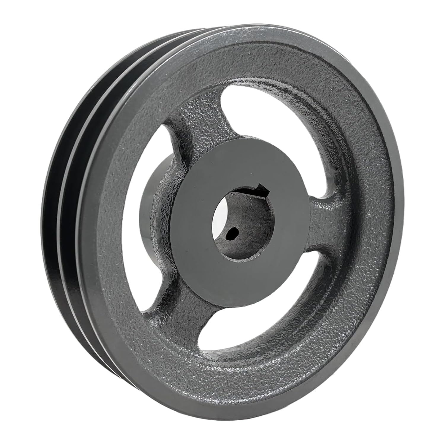 2AK61-1 1/8 Double Groove Pulley,v Belt Pulley 1 1/8 inch bore 5.95" OD,Motor Pulley Cast Iron for A AX 3L 4L V-Belts,2AK61X1 1/8 Pulley