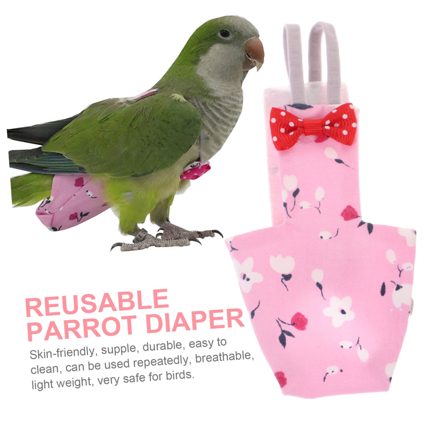 VANZACK 10pezzi Costume Per Uccelli Leggero Pannolini Lavabili Per Parrocchetti e Calopsitte Design Elegante e Comodo Abbigliamento Per Animali Domestici