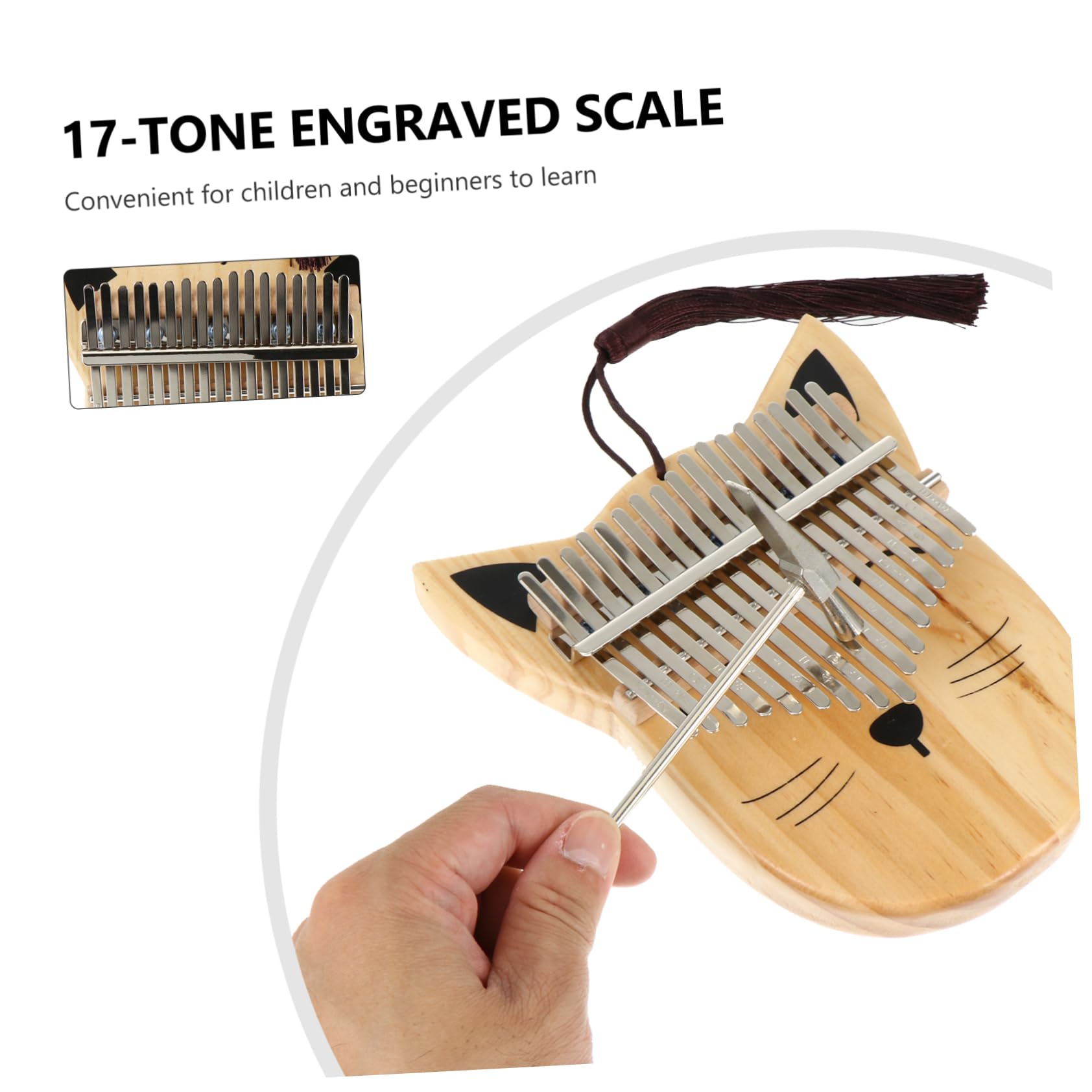 GOOHOCHY 4pcs Kids Keyboard Piano Mini Kalimba for Kids Portable Thumb Piano Set Wood Kalimba Small Instrument for Fingers