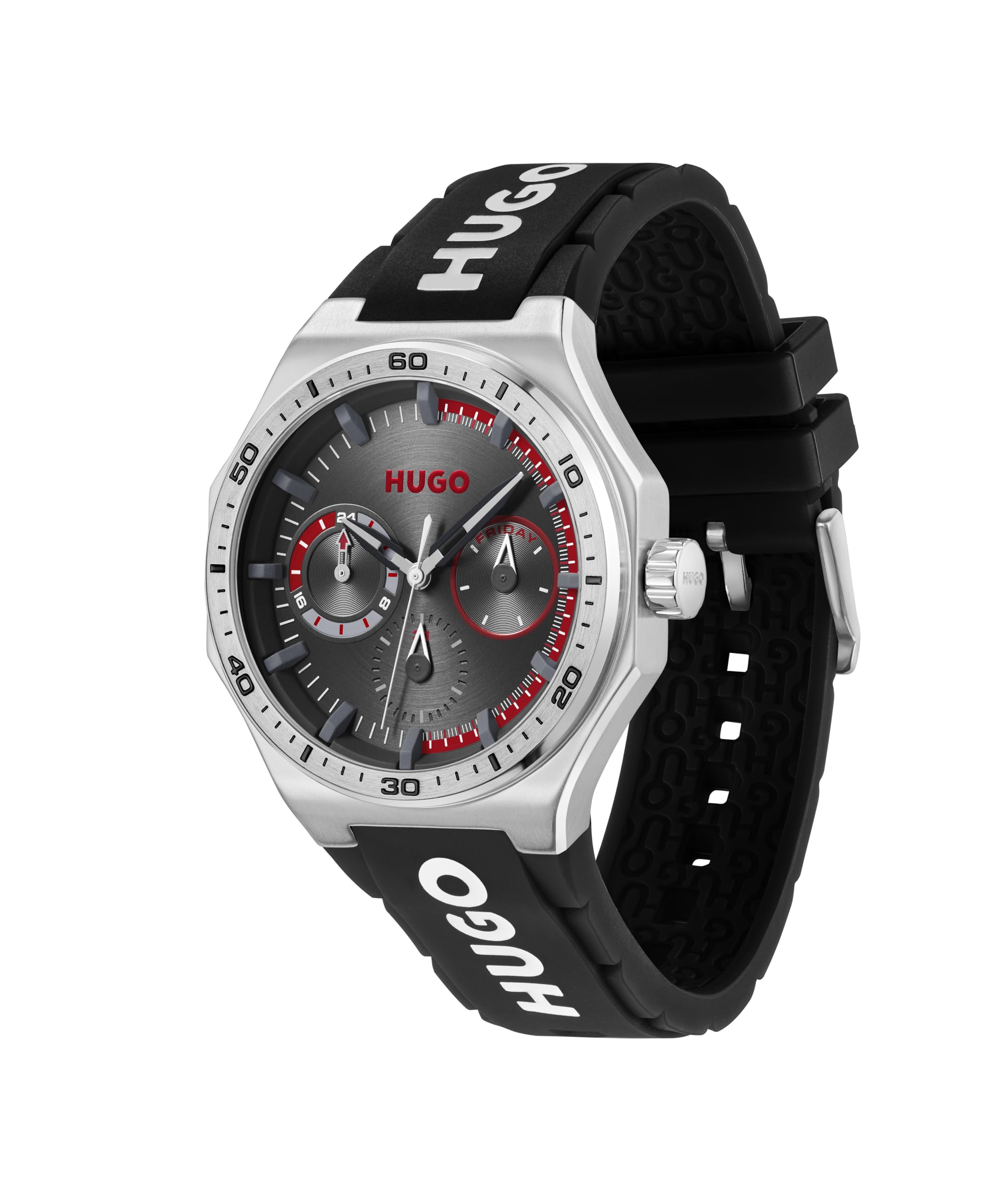 HUGO Reloj Analógico de Cuarzo Multifunción para Hombre Colección #Grail Sport - Disponible con Pulsera de Acero Inoxidable o Correa de Cuero